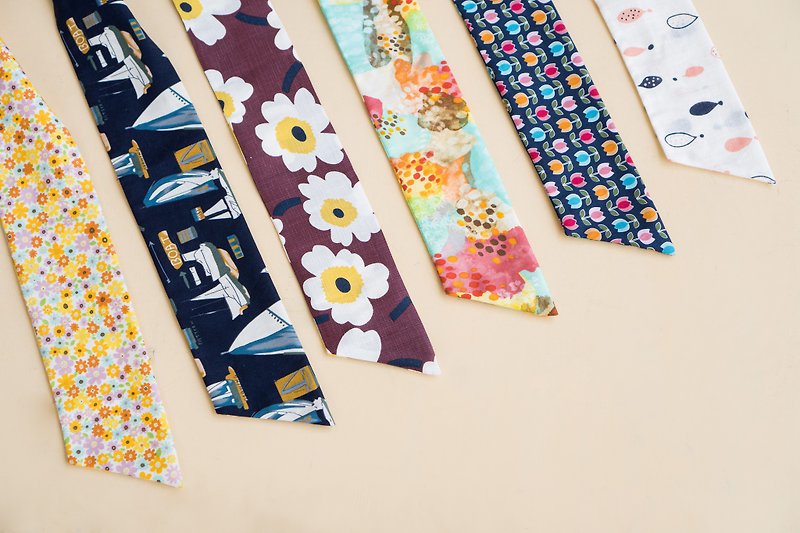 Elegant gift one-piece bow tie hair tie hair tie bow tie floral cloth selection - Hair Accessories - Cotton & Hemp Multicolor