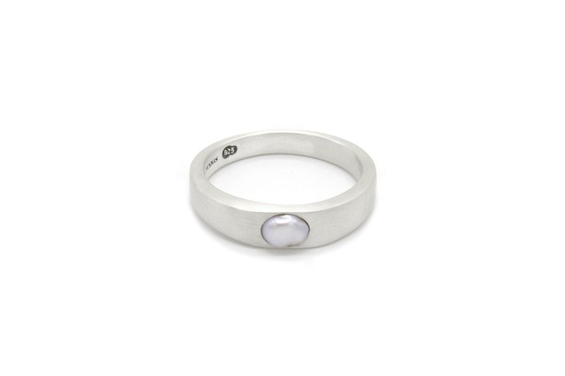 不規則珍珠戒指 - 戒指 - 純銀 