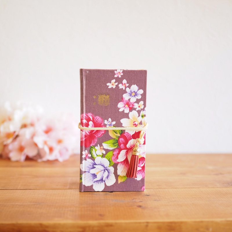 Taiwan flower cloth notebook type smartphone case (all models) 7 [Made to order] - เคส/ซองมือถือ - ผ้าฝ้าย/ผ้าลินิน หลากหลายสี