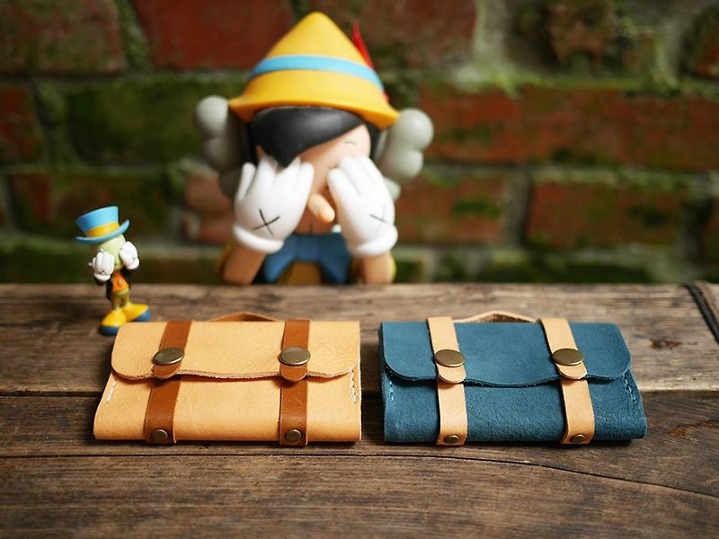 Little man's card suitcase - Card Holders & Cases - Genuine Leather Multicolor