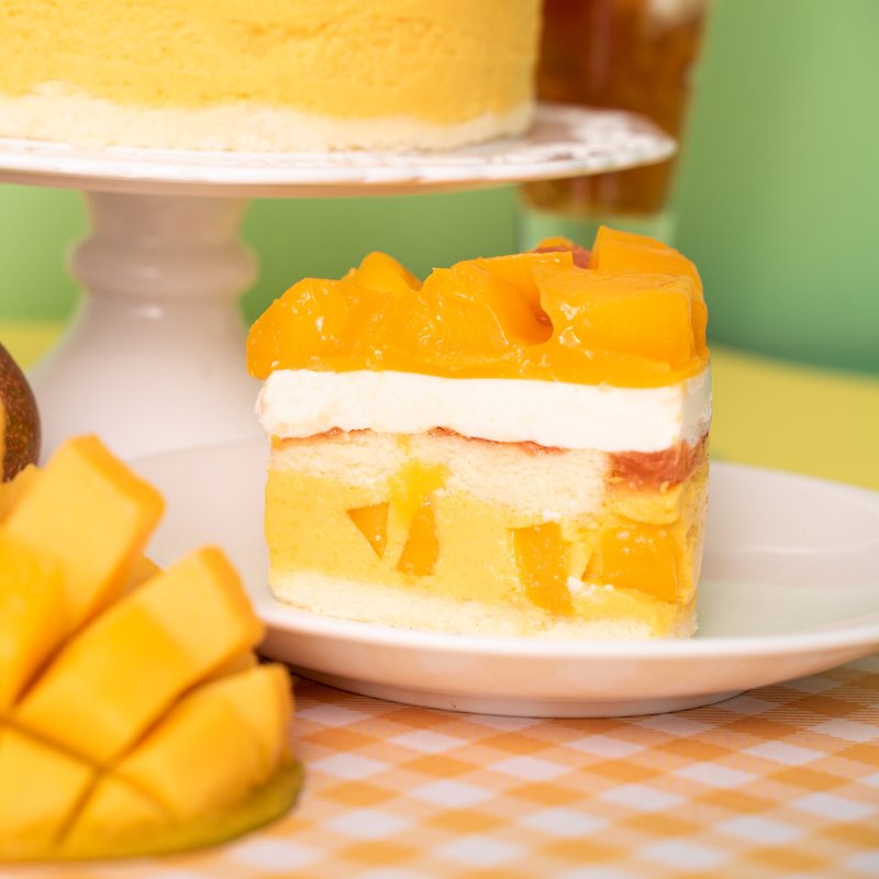 【Windsor Castle】Mango Poplar Nectar Mousse Irvine Mango - เค้กและของหวาน - อาหารสด สีส้ม