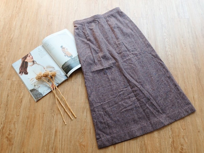 Vintage under / winter wool skirt no.86 - กระโปรง - วัสดุอื่นๆ หลากหลายสี