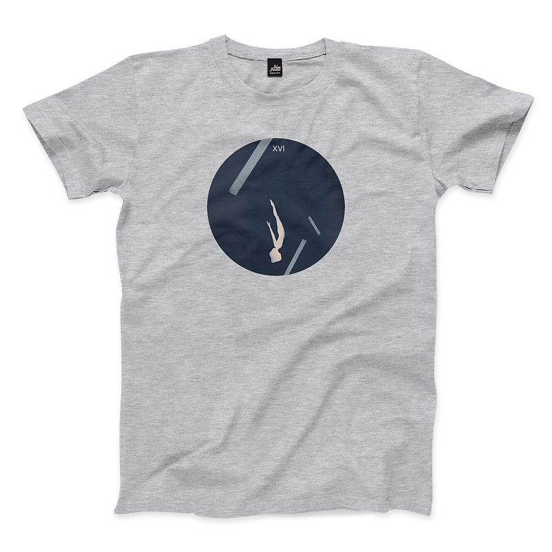 Tower-Black-Unisex T-shirt - Men's T-Shirts & Tops - Cotton & Hemp Gray