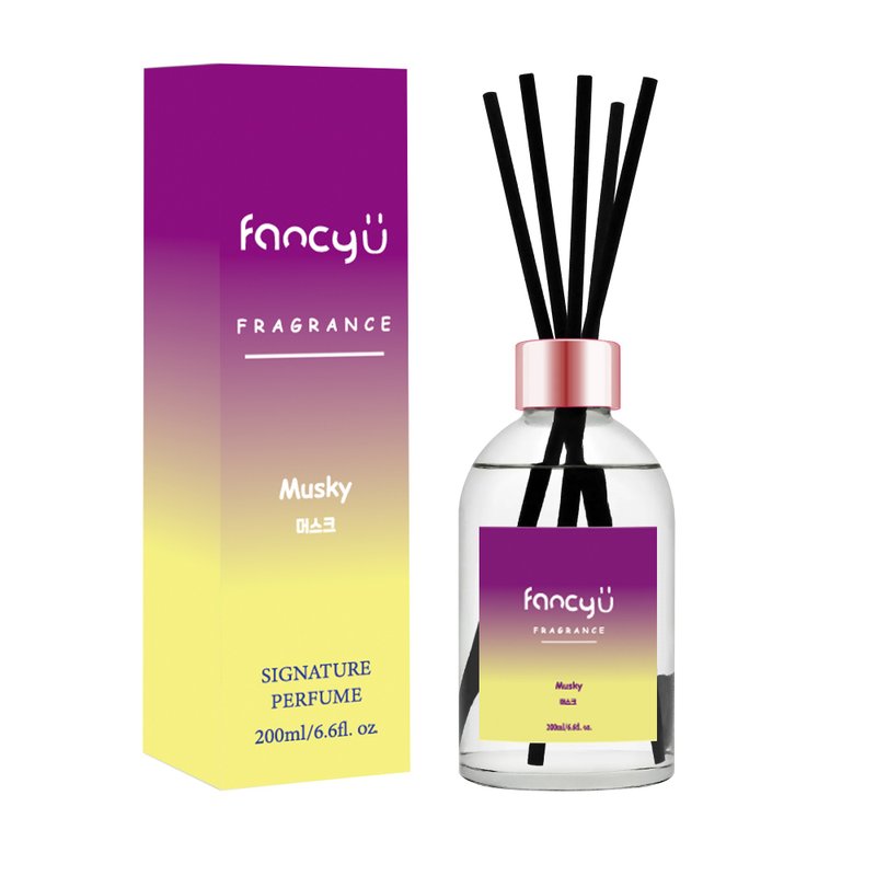 FANCY U漸層室內擴擴香瓶-神秘麝香 Musky 200ml - 香氛/精油/擴香 - 精油 多色