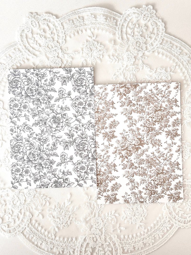 Toile Floral Memo Pad - 便條紙/便利貼 - 紙 