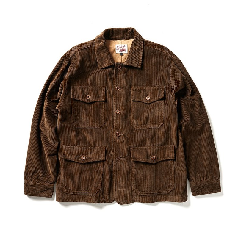 Mr Hunter Jacket - 咖啡色 Brown - 男夾克/外套 - 棉．麻 