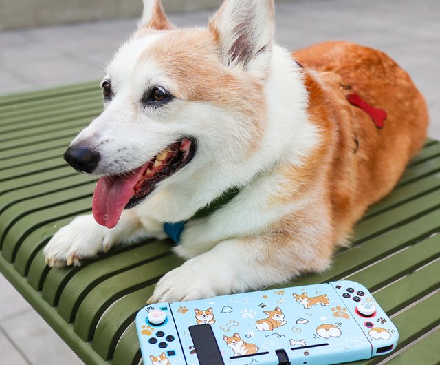 小短足の柯基犬 Switch 保護殼 天藍色 設計館後來的 科技小物 Pinkoi