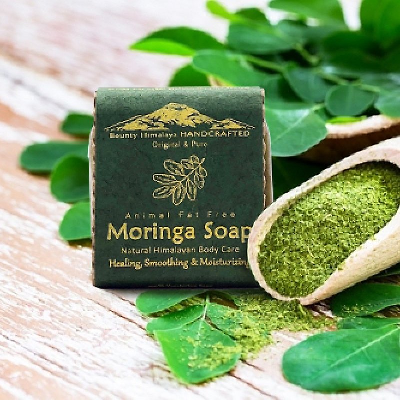Nepal Himalayan Treasure Miracle Moringa Repairing Skin Care and Hair Soap 100g - Soap - Other Materials Green