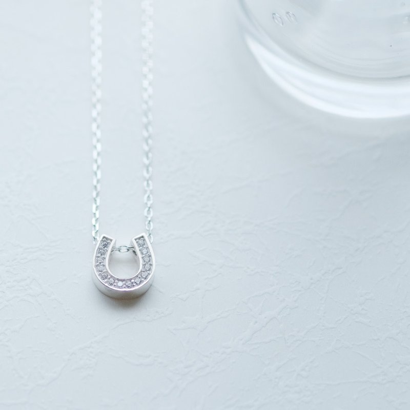 Horseshoe Rail Necklace Silver 925 - สร้อยคอ - โลหะ สีเงิน