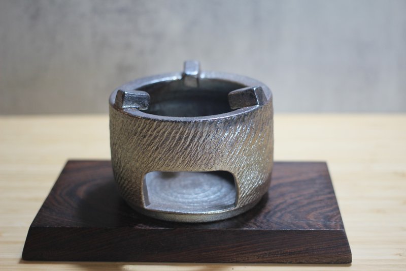 【送禮好物】10cm 柴燒 保溫爐座 蠟燭加熱台 鶯歌葉敏祥手作 - 香氛蠟燭/燭台 - 瓷 