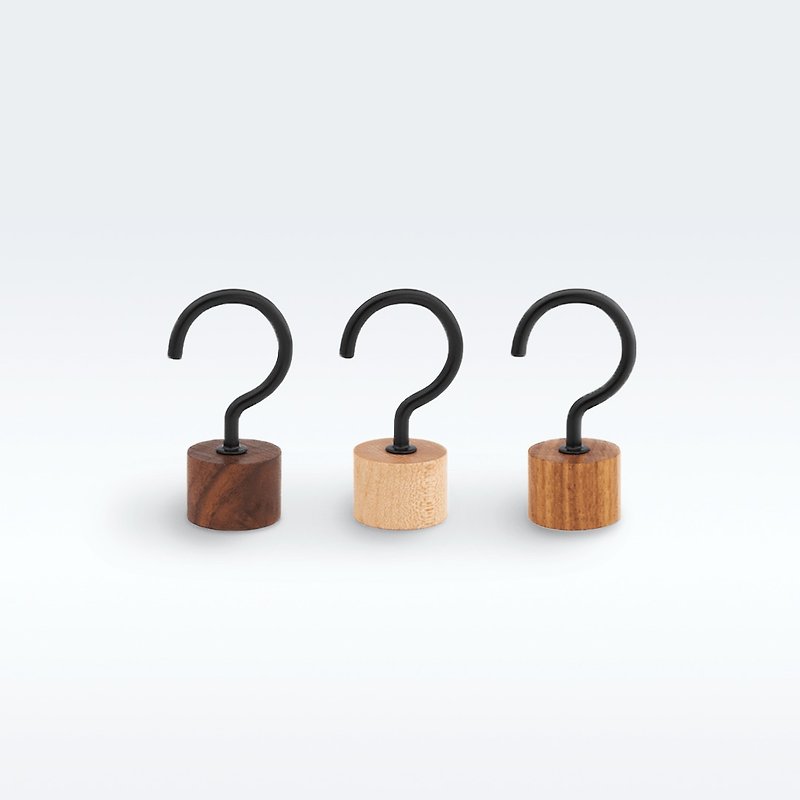 J. Hook –Set of Three - Hangers & Hooks - Wood Khaki