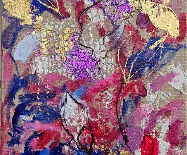 抽象画 YOKOHAMA 抽象画 ビルが建ち並ぶ風景Abstract Painting