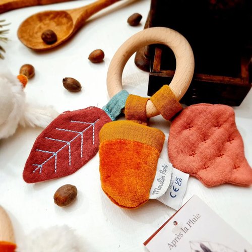 Moulin Roty 法國 Moulin Roty 雨後系列葉子音樂手搖鈴