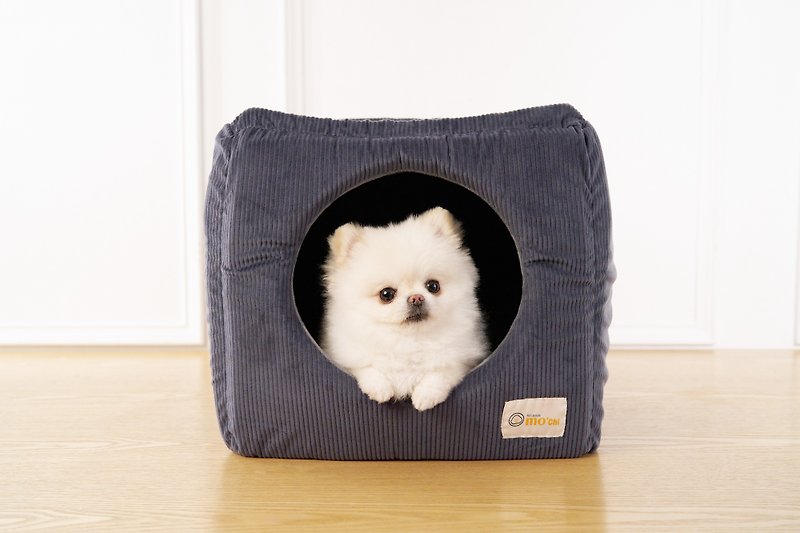 Mochi Japan は絶妙なペット小屋/犬小屋とペットベッドをデザインしています - 3 色の軽くて高級なベルベットをご用意しています - 寝具 - ポリエステル イエロー