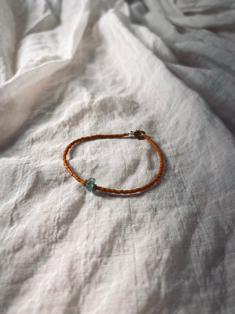 【Circle You】Sea Glass Beaded Bracelet - สร้อยข้อมือ - วัสดุอีโค 