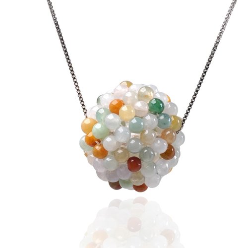瓔珞珠寶盒 E.L.Jewelry Box 多彩翡翠珠珠項鍊 | 天然緬甸玉翡翠A貨 | 送禮
