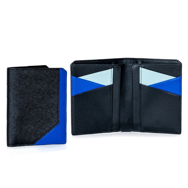 Mix 10 card foldable short clip can be pressed, optional color - Wallets - Genuine Leather Multicolor