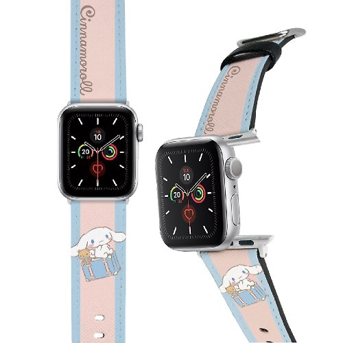 i-Smart SANRIO-Apple Watch-皮革錶帶-條紋CINNAMOROLL 玉桂狗