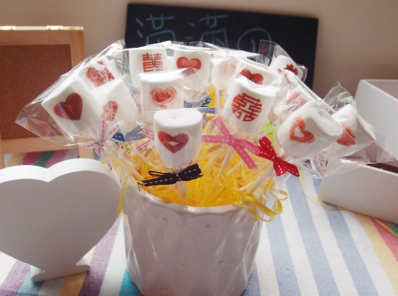 [Wedding small things] cute 印刷 print bar cotton candy (10 into) - Snacks - Fresh Ingredients 