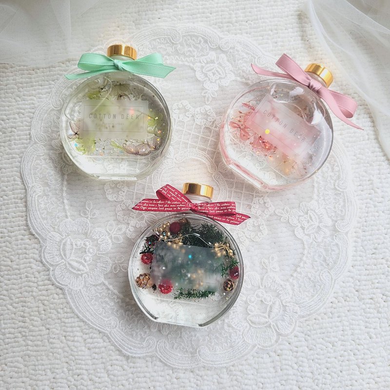 【婚禮小物專區】永生花浮游瓶。擺飾。附簡易包裝 - 乾燥花/永生花 - 植物．花 