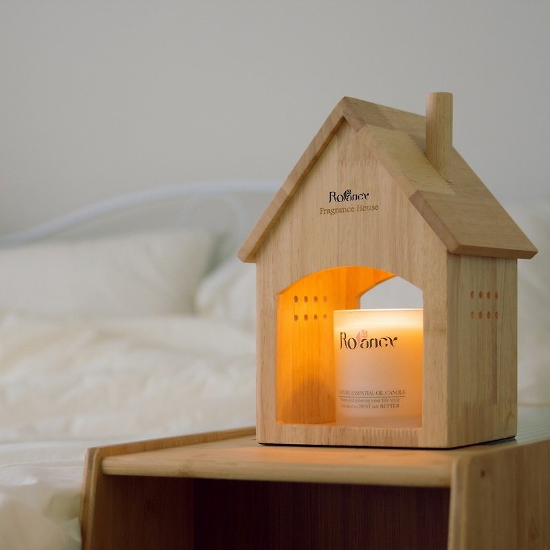 【Rofancy】Solid wood melted Wax lamp-small house - โคมไฟ - ไม้ 