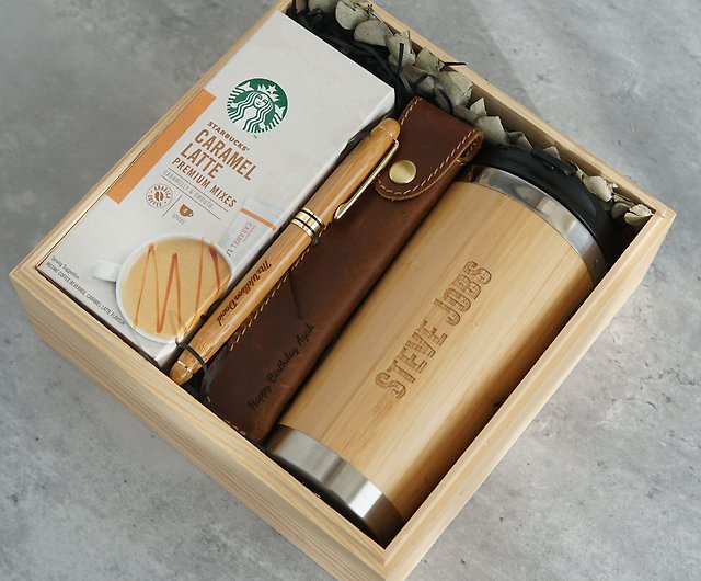 Office Gift Set #02 - Coffee Mug Tumbler, Pen with Leather Pouch, Starbucks  Cara - Shop NSJ Stylish Store Mugs - Pinkoi