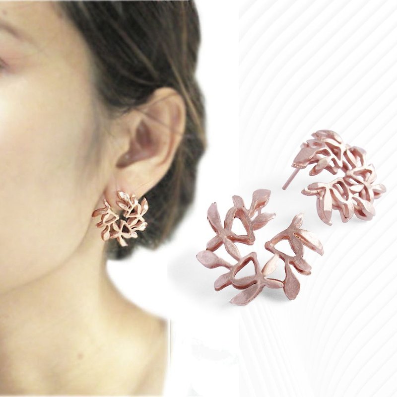 ์Naturalness  Earrings   Leaf Earrings - ต่างหู - โลหะ 
