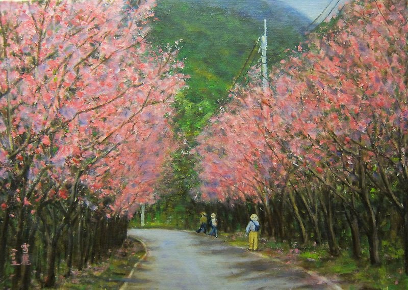 Weng Xueli painting creation - โปสเตอร์ - สี สึชมพู
