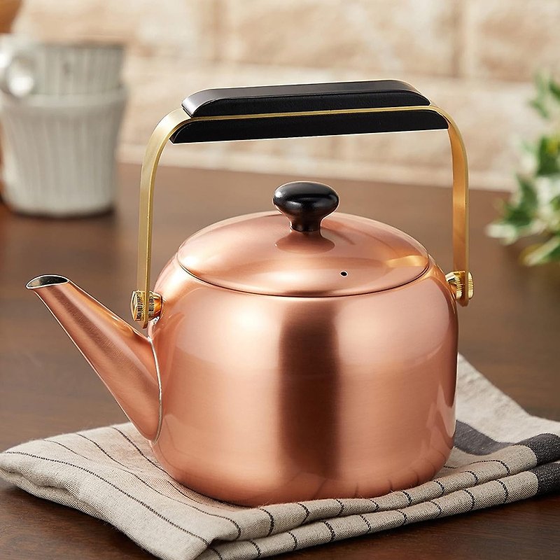 日本新光堂 日本製純銅燒水壺/茶壺-1.7L - 茶具/茶杯 - 銅/黃銅 紅色