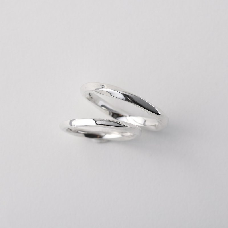 [Mother's Day Gift] Spiral Ring (Single) 925 Sterling Silver Customized Pair of Wedding Rings and Tail Rings - General Rings - Sterling Silver Silver