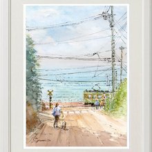 水彩画原画常念岳と安曇野田園syoumei｜海報/掛畫/掛布人氣榜