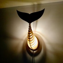 クジラランプ。天井のシャンデリア。木製のペンダントライトです クジラランプ。天井のシャンデリア。木製のペンダントライトです