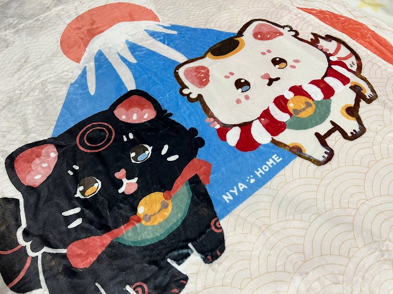 Fuji lynx blanket air-conditioning quilt - ผ้าห่ม - ผ้าฝ้าย/ผ้าลินิน ขาว