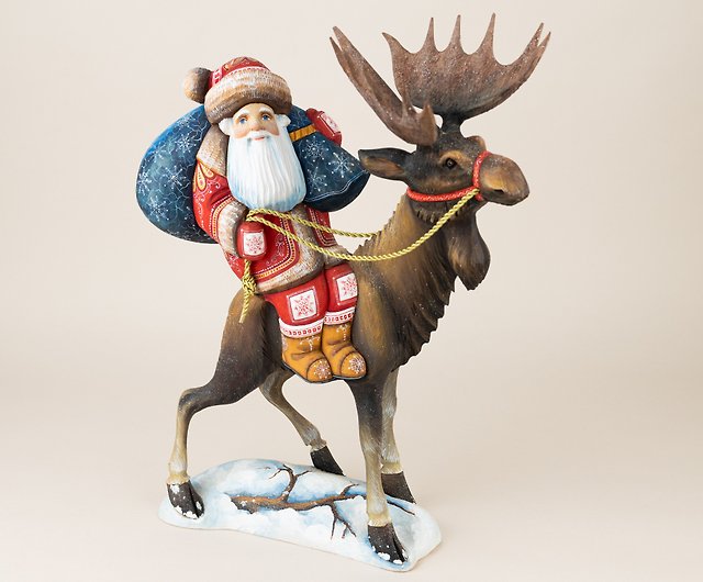 Carved Santa Claus Figurines   – FirebirdWorkshop