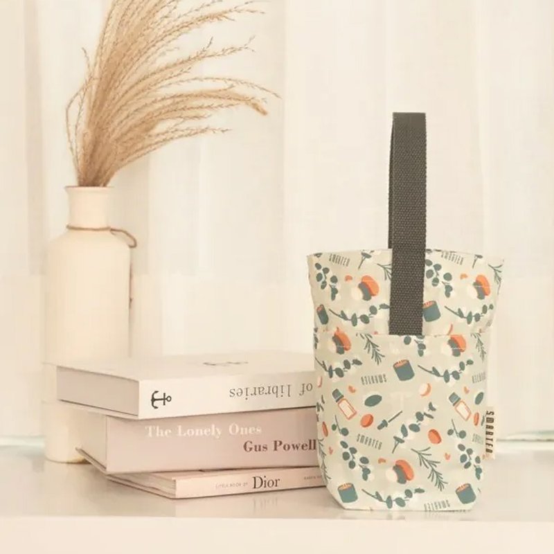 嫚日療癒手工提袋 /SMARTER SPA x 印花樂 - 手提包/手提袋 - 棉．麻 綠色