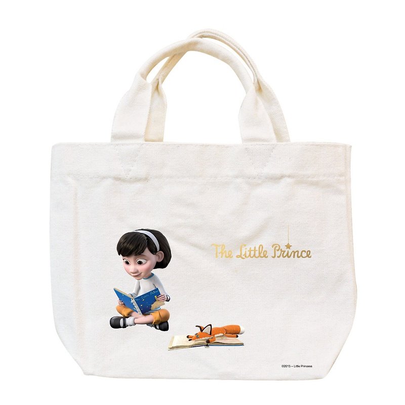Little Prince Movie License - Little Tote - กระเป๋าถือ - ผ้าฝ้าย/ผ้าลินิน สีน้ำเงิน