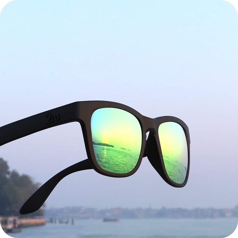 Fancy 偏光太陽眼鏡 - 太陽眼鏡 - 塑膠 綠色