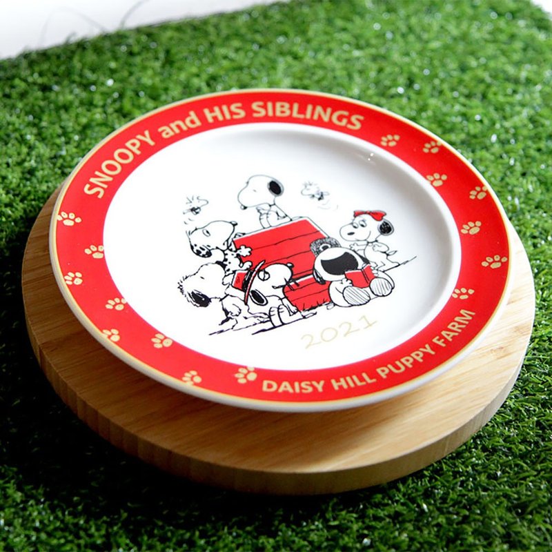 [Graduation Season/Free Shipping/Special Offer]SNOOPY Snoopy-Commemorative Anniversary Plate Series - จานและถาด - ดินเผา หลากหลายสี