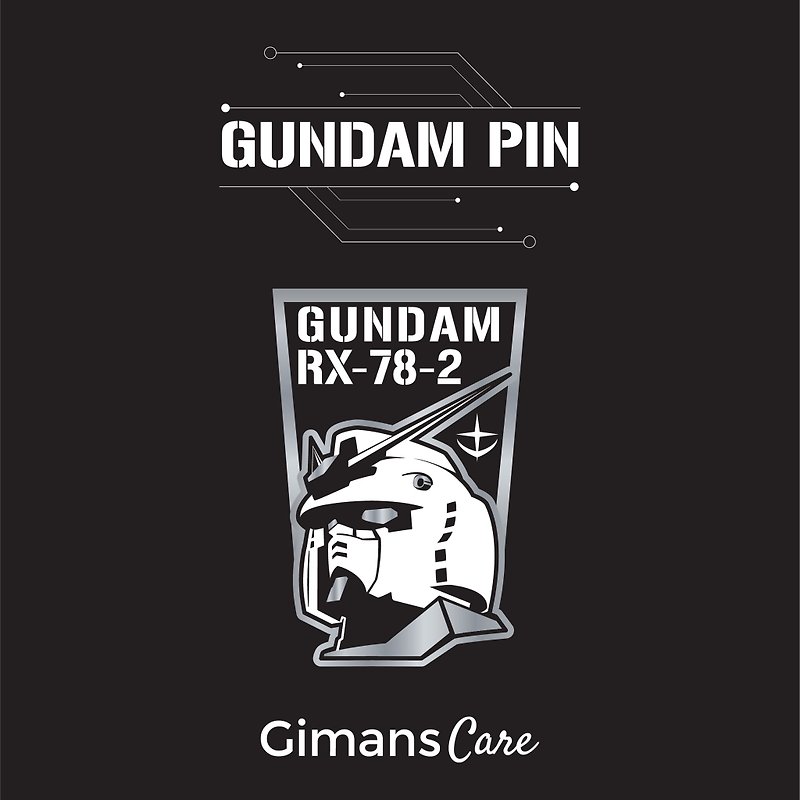 Mobile Suit Gundam Metal Badge Series RX-78-2 Gundam (Dark Soul) - Badges & Pins - Other Metals 