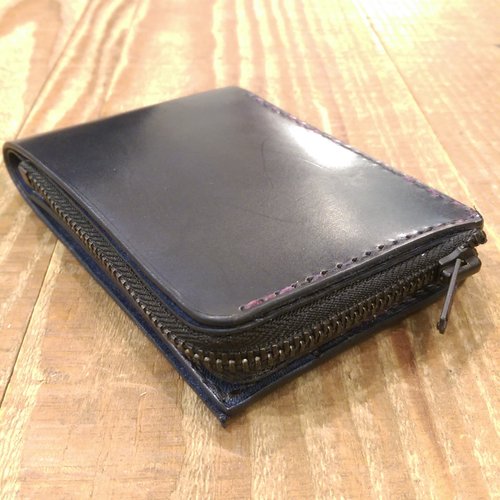 LouisRay Leather 純手工縫製皮件 純手工製作手工染色皮革短夾 (免費印字，繡字）