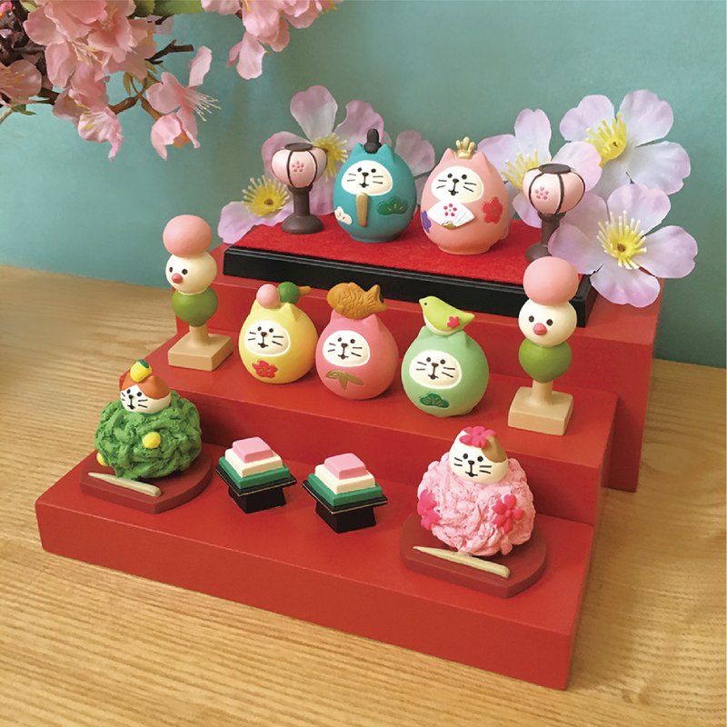 Japan Decole Concombre - Happy Hina Festival - ของวางตกแต่ง - เรซิน 