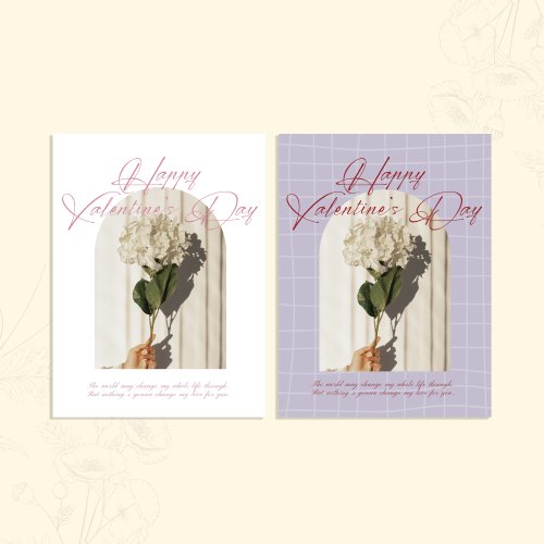 ARTE Design 艾薾媞藝術設計 【情人節 萬用卡片】Valentine's Day 花朵小卡 清新花朵