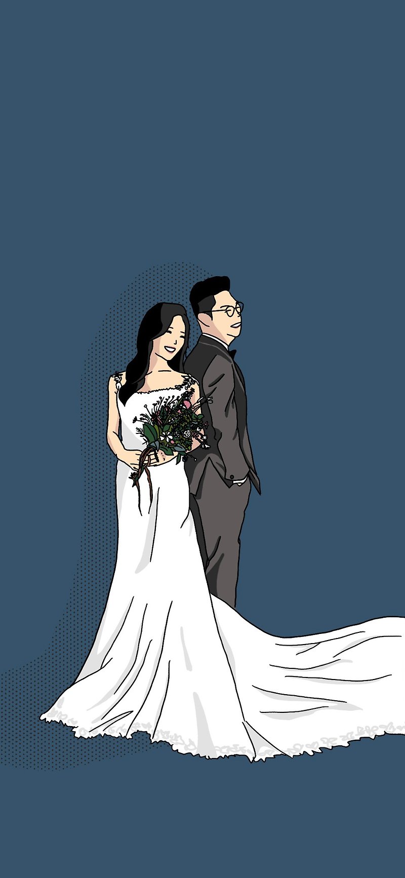 Yanhui電子ファイル電話壁紙電子招待状のような物語の結婚式を教えてください - 似顔絵・イラスト・挿絵 - その他の素材 