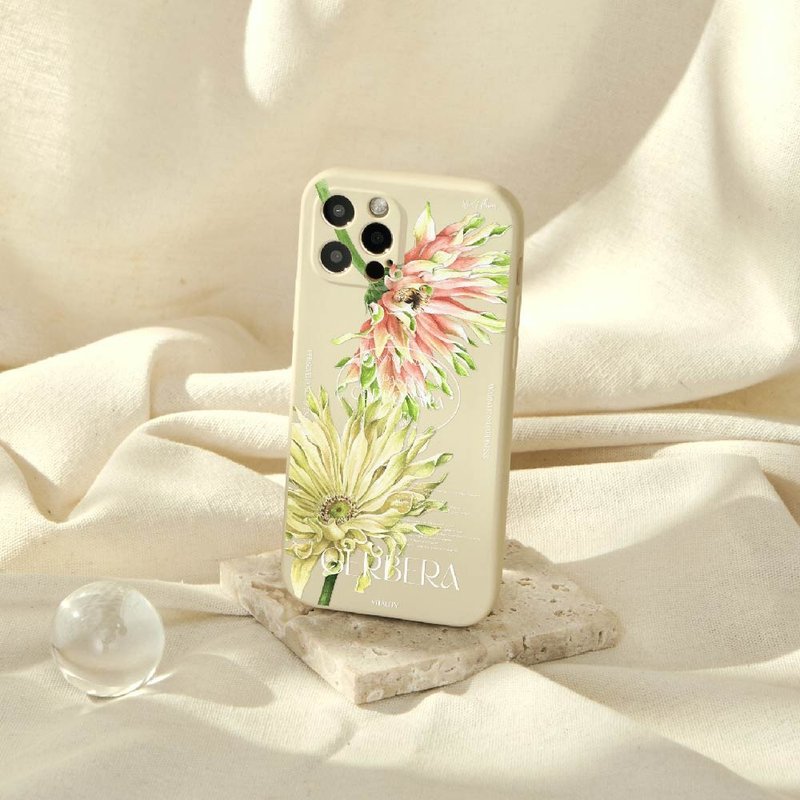 浪花花藝暖陽捲邊菊全包iPhone手機殼 - 手機殼/手機套 - 矽膠 多色