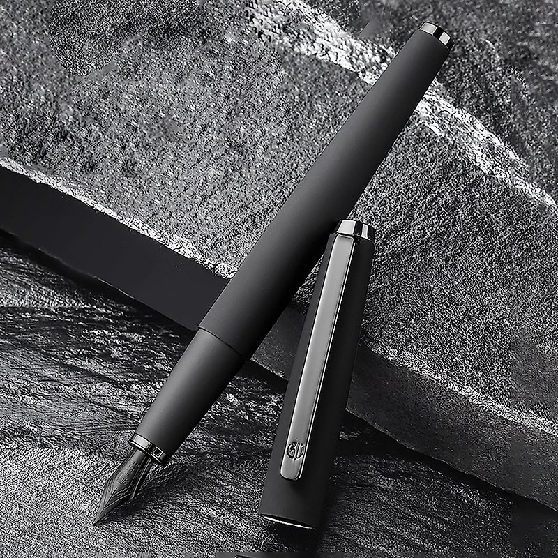 【客製化禮物】弘典 鋼筆 517D 鋼筆 / 矽膠質感筆桿 / 無刻字 - 鋼筆 - 不鏽鋼 