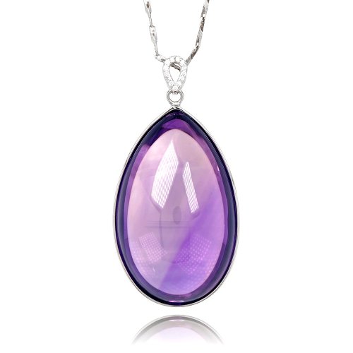 正佳珠寶 Gemsrich Jewelry 【正佳珠寶】紫水晶 頂級淨透水滴 23.8g 紫水晶吊墜