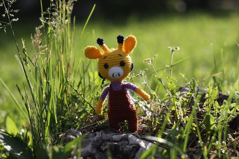 Crochet giraffe, Crochet giraffe Stuffed toy, giraffe toy,  knitted giraffe - ของเล่นเด็ก - ขนแกะ 