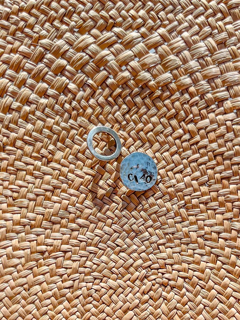【客製化禮物】純銀 幾何造型耳釘 - 耳環/耳夾 - 純銀 
