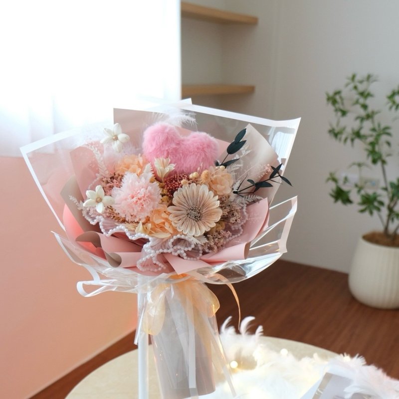 給最可愛的妳 / 永生康乃馨花束 - 乾燥花/永生花 - 植物．花 粉紅色