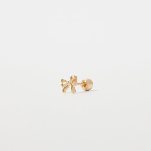 Isha Jewelry 純銀輕珠寶 【新品】蝴蝶結 Bow Tie | 10K金 耳針 轉珠耳環